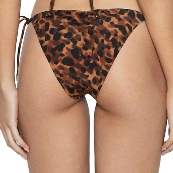 PQ Pilyq Wild Heart Reversible Tie Side Bikini Bottoms Size Large NEW - Picture 2 of 5